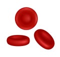 Vector illustration of red blood cells or erythrocytes Royalty Free Stock Photo